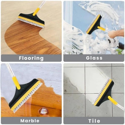 2 in 1 Floor Scrub Cleaning Brush Wiper
