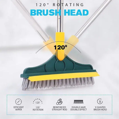 2 in 1 Floor Scrub Cleaning Brush Wiper