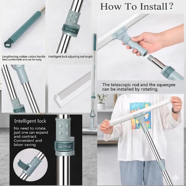 2-in-1 Wet & Dry Floor Cleaning Wiper Drop