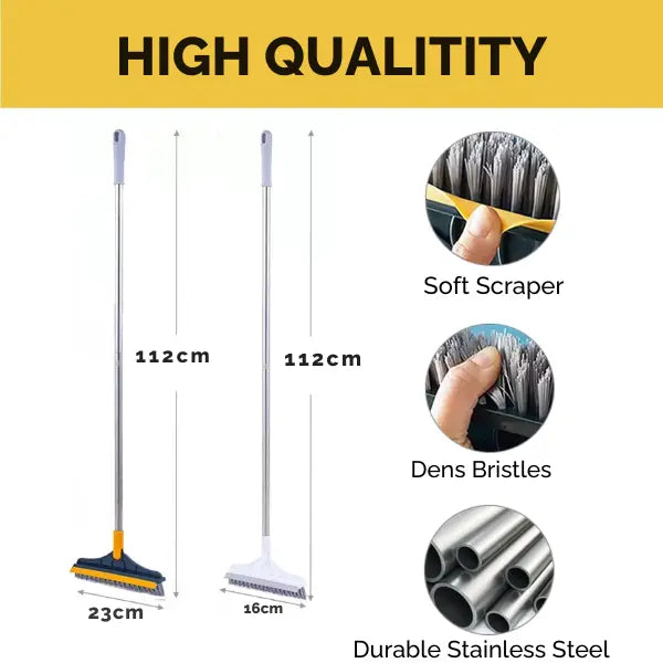2 in 1 Floor Scrub Cleaning Brush Wiper