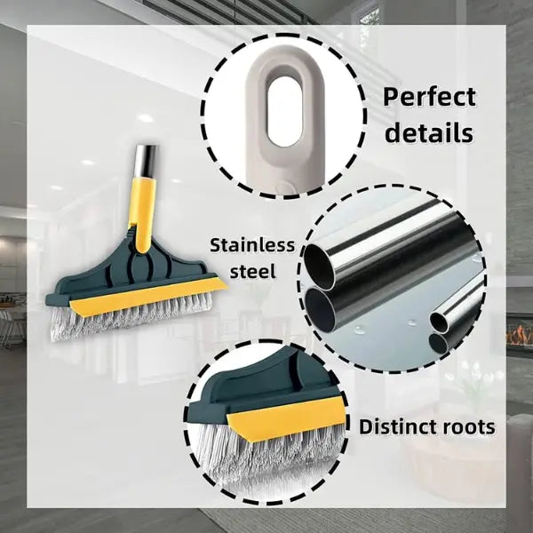 2 in 1 Floor Scrub Cleaning Brush Wiper