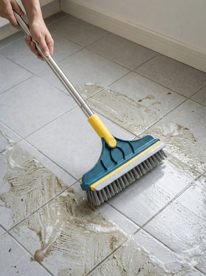 2 in 1 Floor Scrub Cleaning Brush Wiper