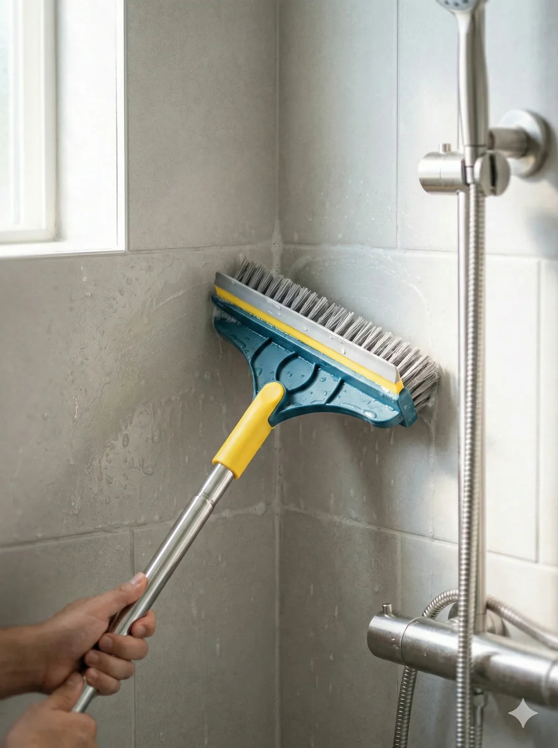 2 in 1 Floor Scrub Cleaning Brush Wiper